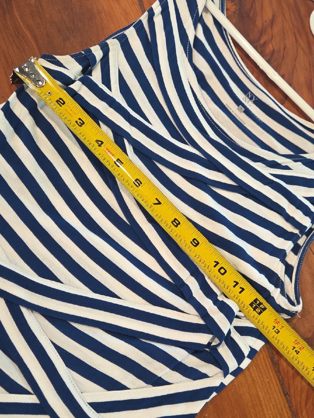 NY & C Navy and White Tank Top - Picture 4 of 7